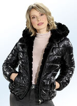 Wendejacke mit fester Kapuze 