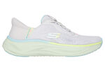 SKECHERS Sneaker mit geformter Slip-Ins Fersenplatte EISGRAU-MULTICOLOR