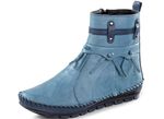 Gemini Mokassin-Stiefelette mit Knitter-Struktur 