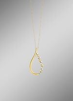 Eleganter Tropfen-Anh&auml;nger mit synth. Zirkonia 