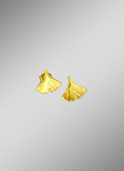 Ohrstecker Ginkgoblatt 