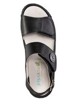 Waldl&auml;ufer Sandale mit Metallschmuck mit Glitzersteinchen 