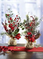 Gesteck im Jutesäckchen, 2er-Set 