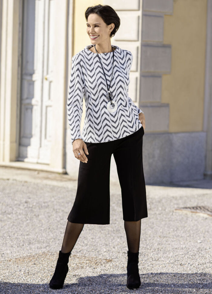 Schicke Culotte in Schlupfform SCHWARZ