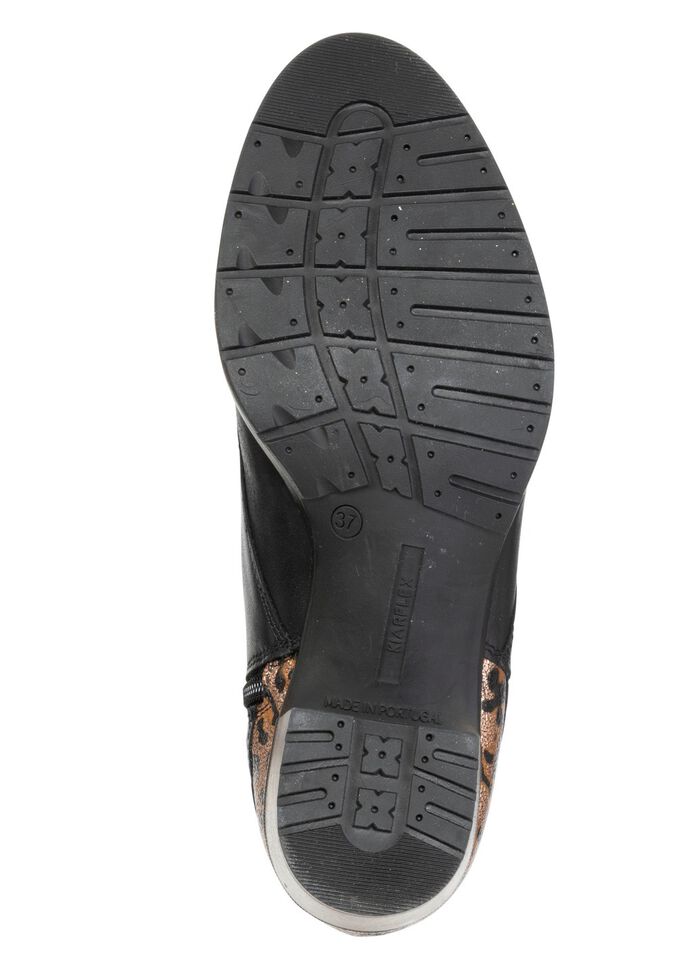 ELENA EDEN, trendige Damen-Stiefeletten, Weite G, mit herausnehmbarem Fu&szlig;bett SCHWARZ-BRAUN