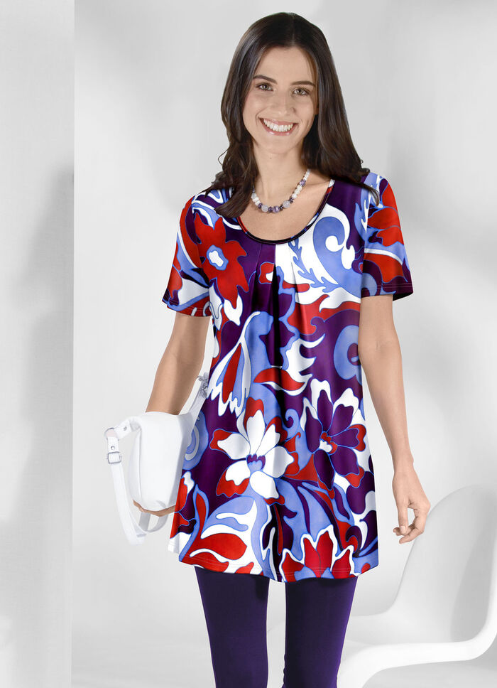 Longshirt mit Faltenlegung 