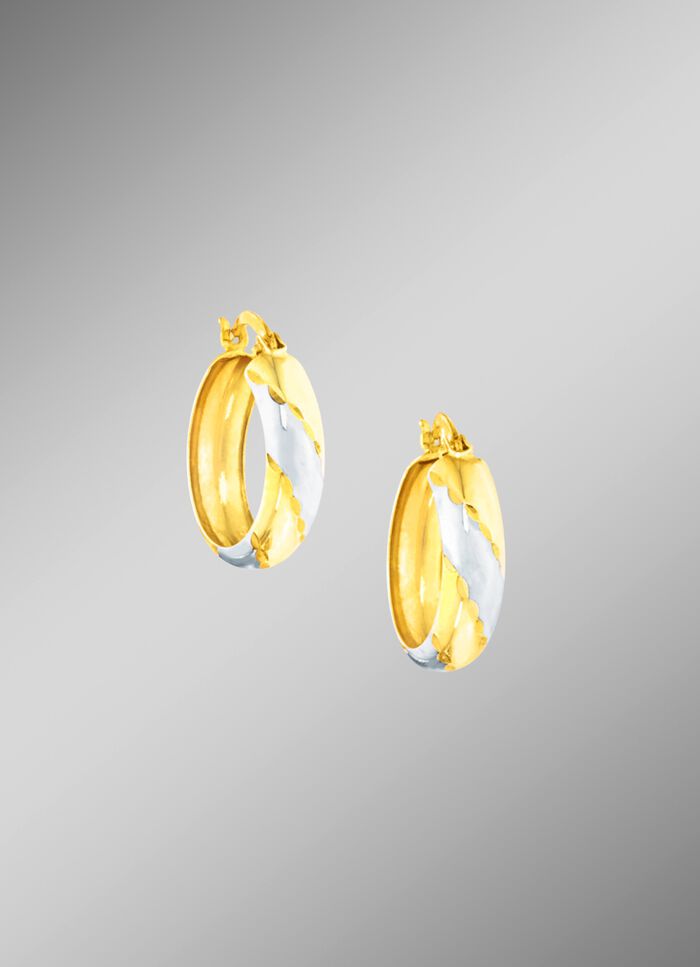 Edle Creolen in Bicolor 