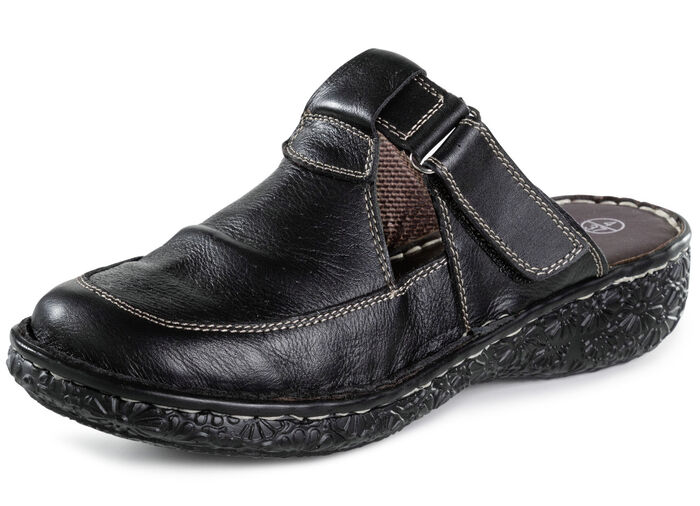 ELENA EDEN Clog mit Zierlochung SCHWARZ