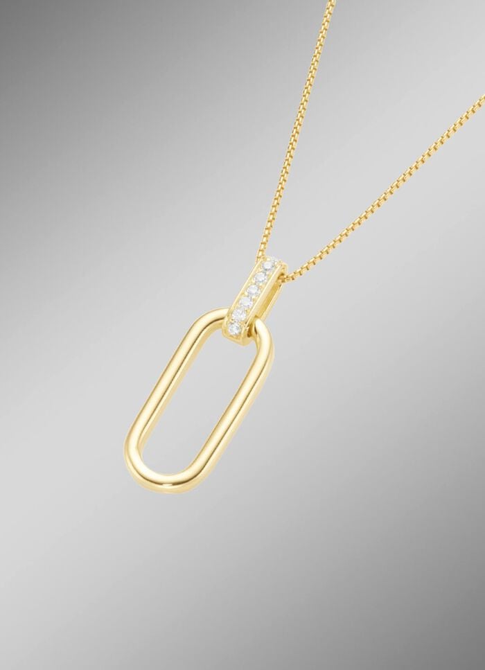 Vergoldeter Anh&auml;nger mit Kette 