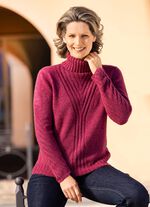 Pullover in sehr kuschliger Flauschqualität BEERE