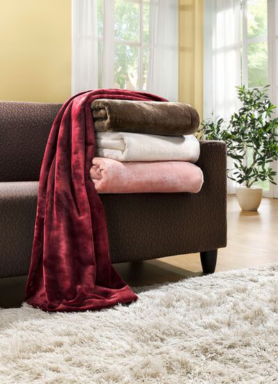 Wohndecken und Kissenbezug mit Cashmeere-Touch 