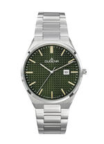 Dugena-Quartz-Herrenuhr mit Edelstahlbandgehäuse 