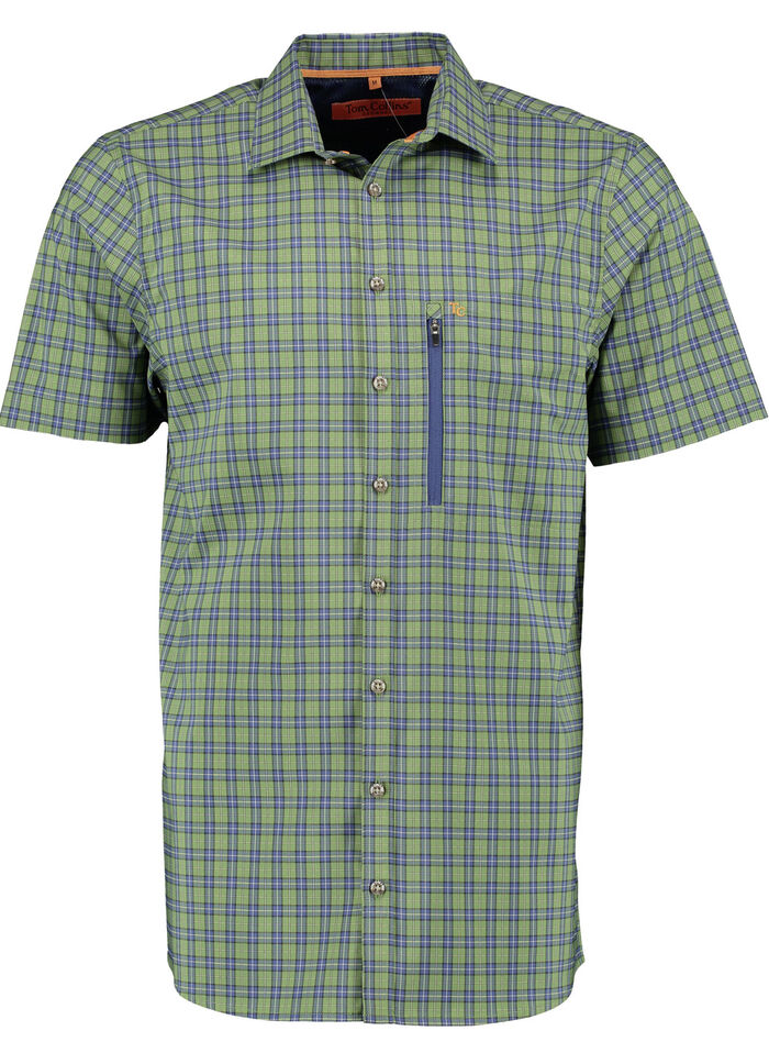 Kariertes Funktions-Hemd in 3 Farben GRÜN-MARINE KARIERT