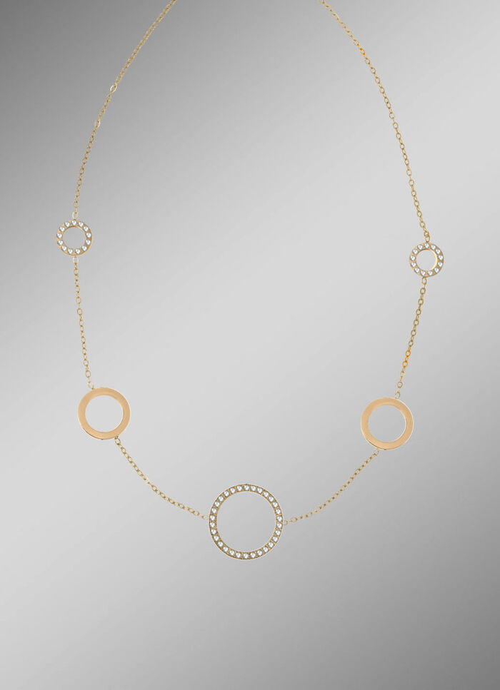 Stilvolle Halskette mit Kristallen 