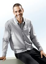 Cardigan in 3 Farben mit V-Ausschnitt SILBERGRAU MELIERT