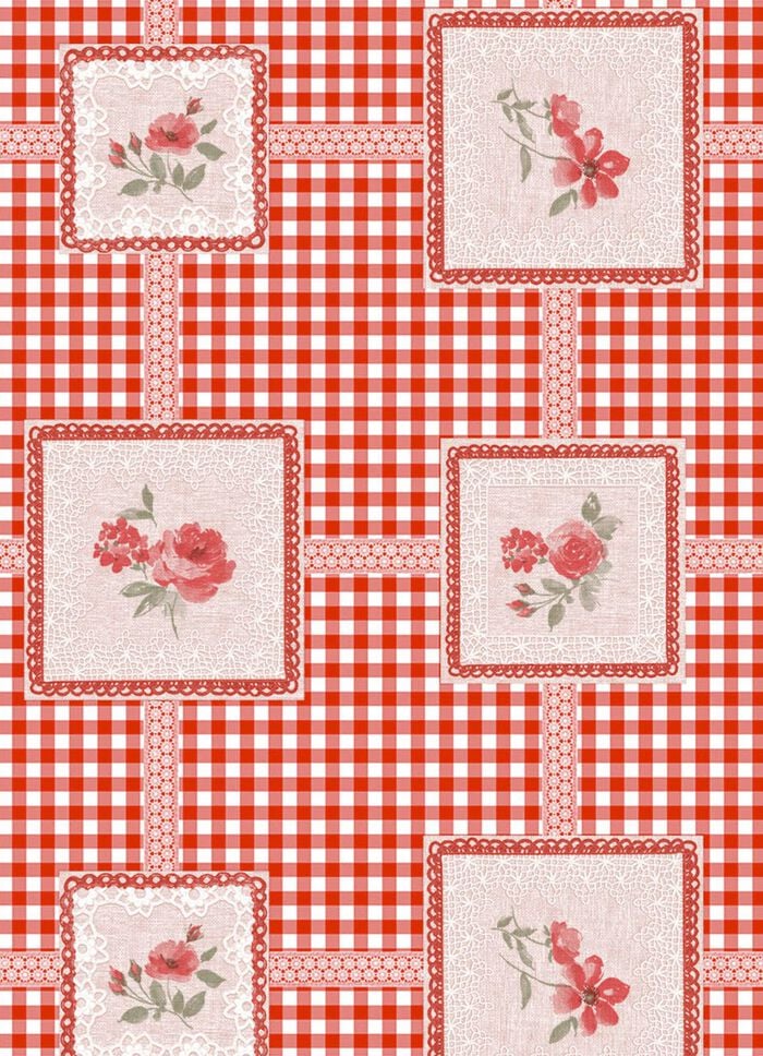 Pflegeleichte Wachstuch-Tischdecke ROT