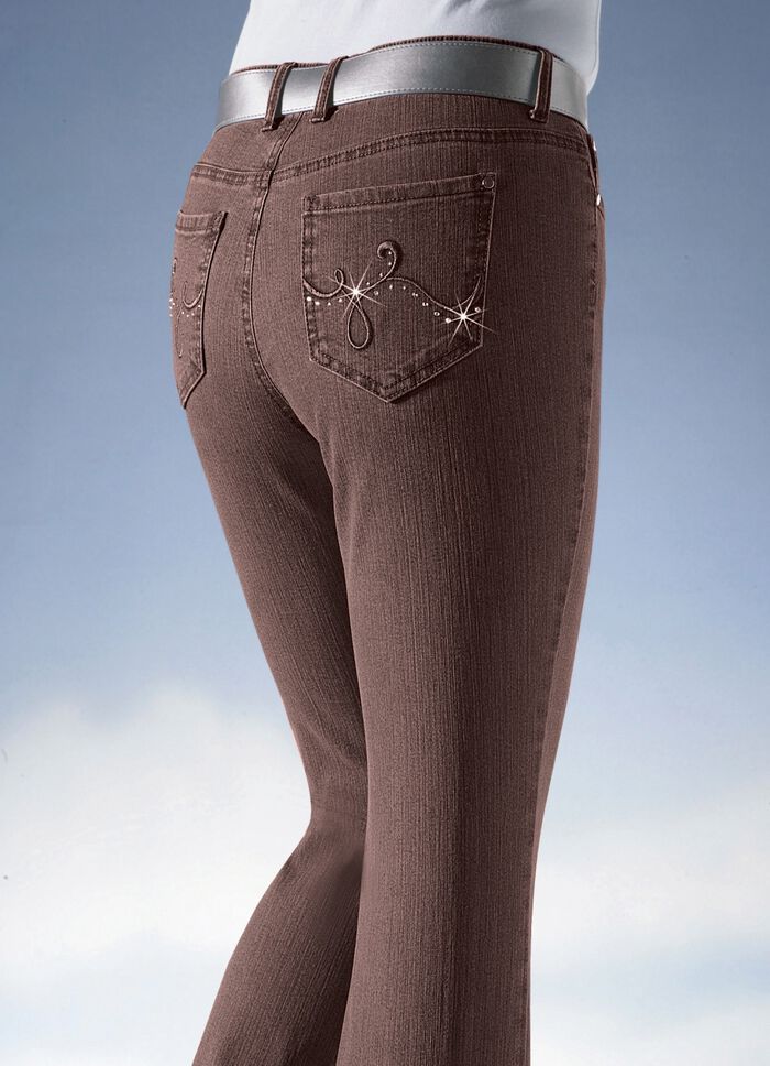 Jeans mit geradem Beinverlauf BORDEAUX