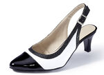 ELENA EDEN Sling-Pumps in edler Form SCHWARZ-WEISS
