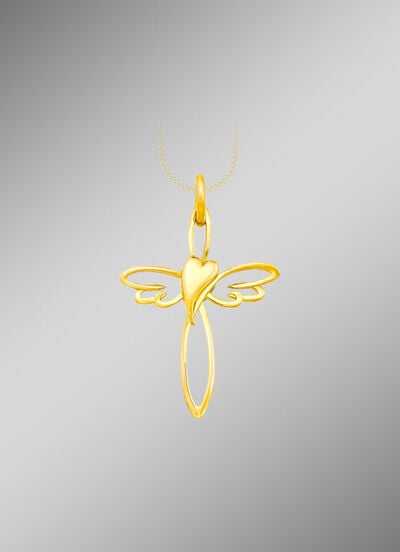 Kreuz mit Herz Anhänger 