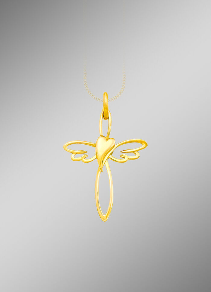 Kreuz mit Herz Anhänger 