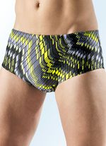 Schwab Badehose in h&ouml;herer Slipform mit Alloverdruckdessin 