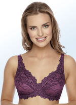 Viania B&uuml;gel-BH mit Stickereispitze BROMBEER