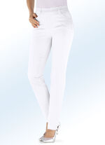 Edle Hose mit funkelnden Glitzersteinchen WEISS