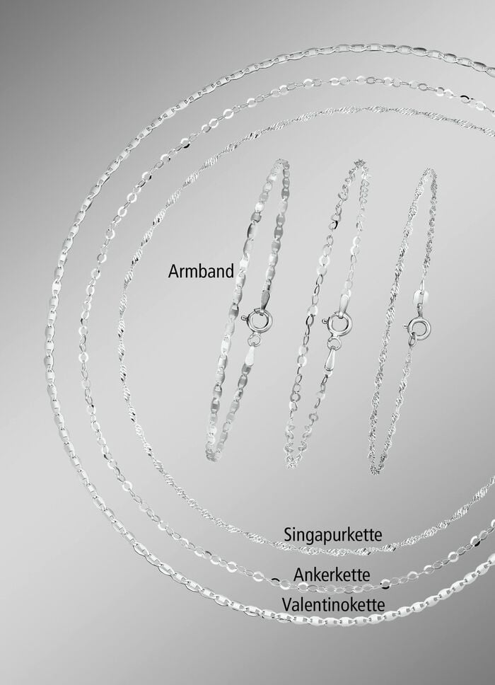 Elegantes 6-teiliges Schmuck-Set aus Silber 