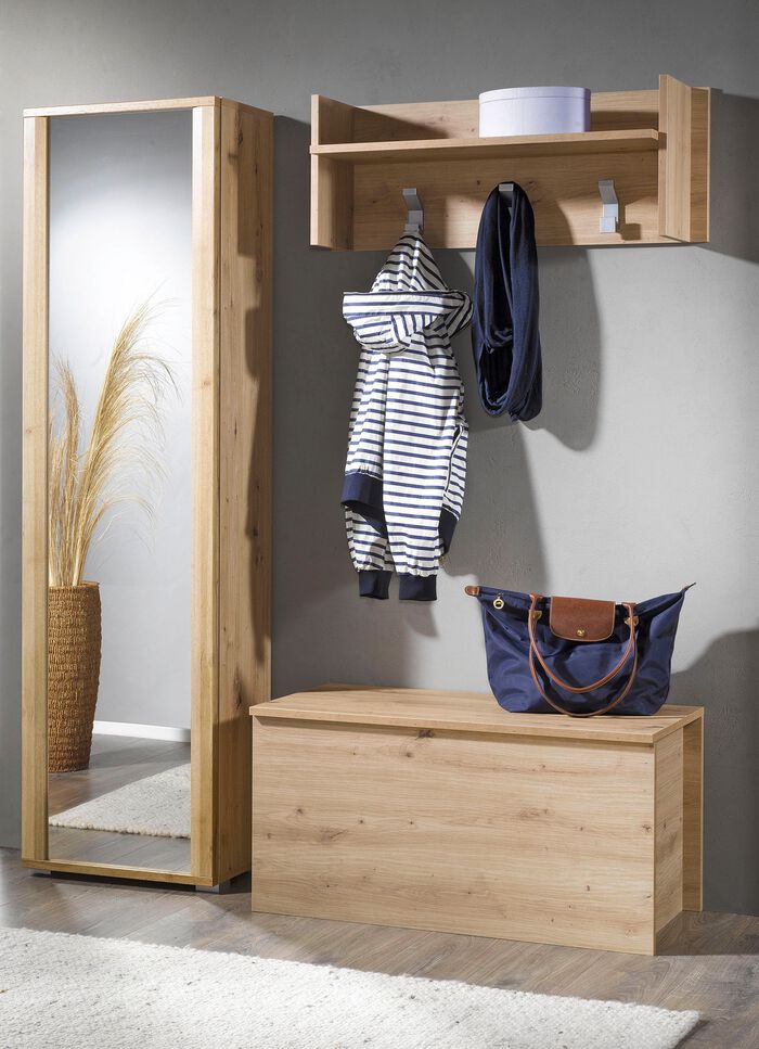 Garderoben-Programm mit Melaminharz-Beschichtung EICHE