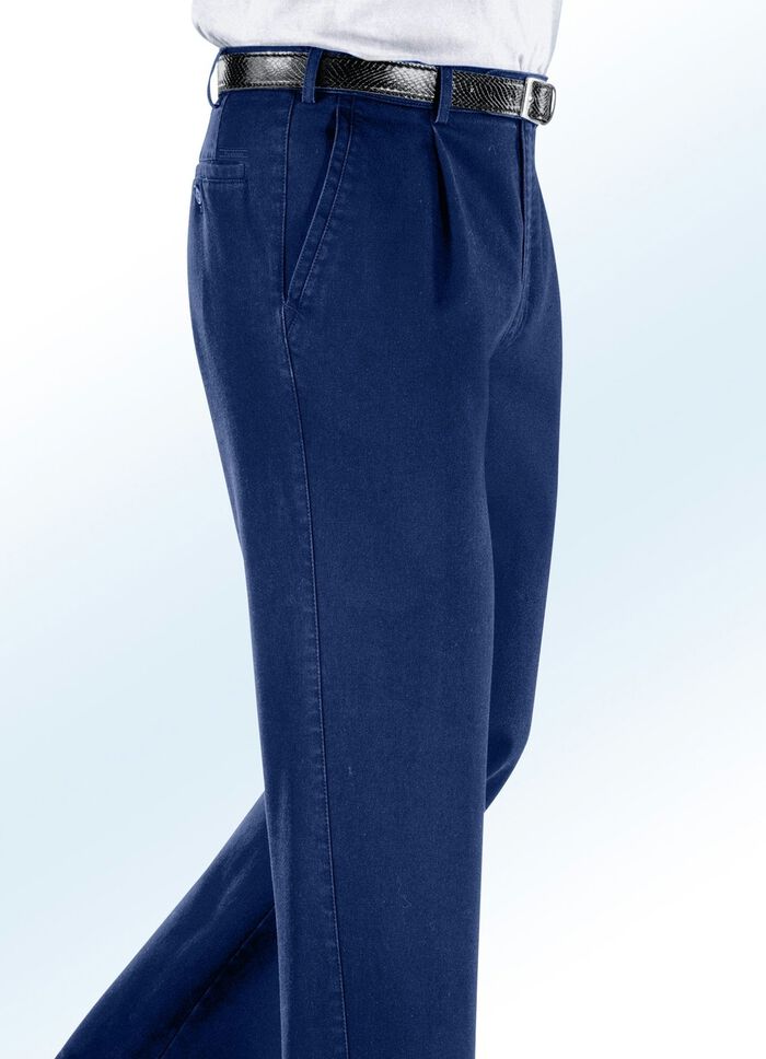 B&uuml;gelfreie Jeans mit G&uuml;rtel in 3 Farben JEANSBLAU