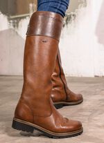 Remonte, gef&uuml;tterte Damen-Stiefel, Winterschuhe, Weite G, mit Rei&szlig;verschluss MARONE-MOKKA