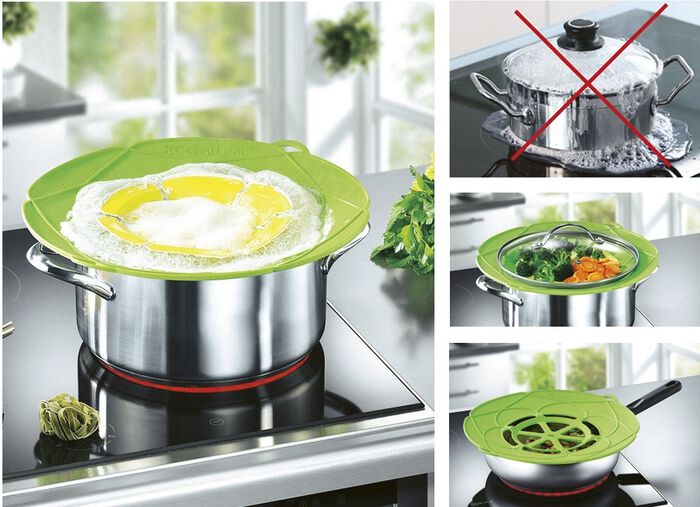 &Uuml;berkoch- und Spritzschutz - Kochblume 