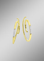 Modernes Design: Ohrhaken mit 10 Brillanten 