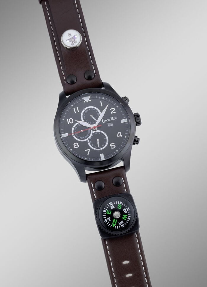 Sportliche Outdoor-Herrenuhr mit LED-Taschenlampe 