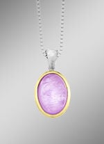 Anhänger in Bicolor mit Milky-Kunzit 