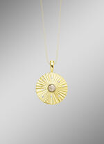 Vergoldeter Anhänger mit Zirkon 