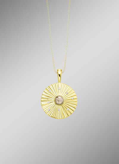 Vergoldeter Anh&auml;nger mit Zirkon 