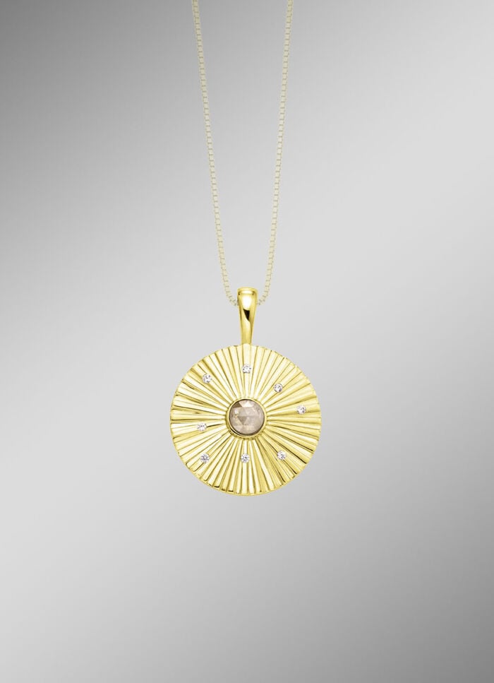 Vergoldeter Anhänger mit Zirkon 