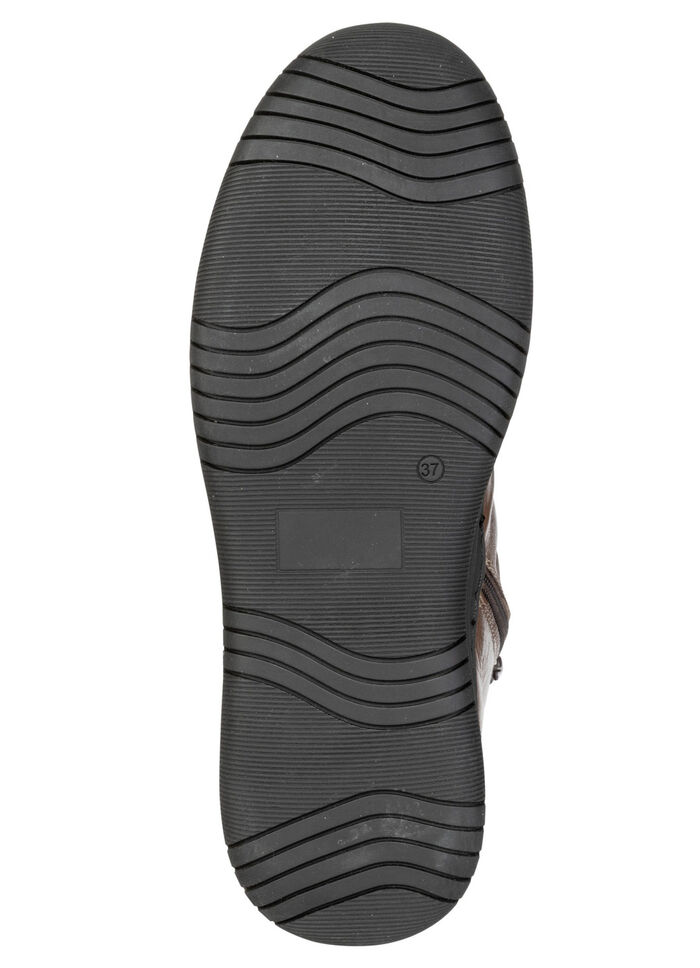 Gemini, modische Damen-Boots, Winterschuhe, Weite G, mite herausnehmbarem Fußbett MOKKA