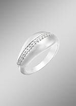 Stilvoller Damenring mit synth. Zirkonia 