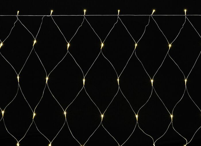 LED-Lichternetz mit warmwei&szlig;em Licht 