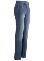 Jeans mit raffinierter Taschenl&ouml;sung JEANSBLAU