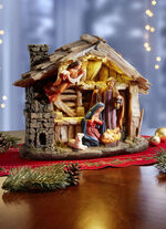 Krippenszene mit LED-Beleuchtung 