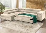 Polsterecke mit Bettfunktion und Komfortschaum-Polsterung BEIGE