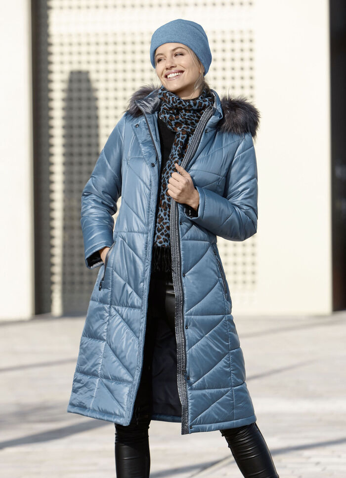 Mantel mit abnehmbarer Kapuze 