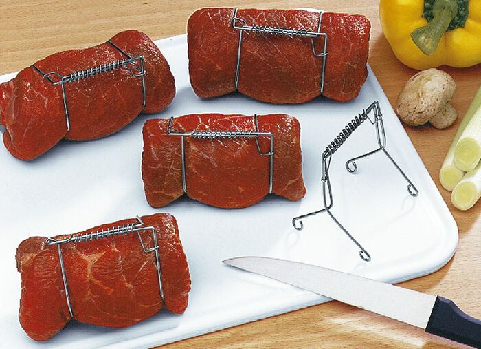 Rouladenklammern, 10-teilig, aus rostfreiem Edelstahl 