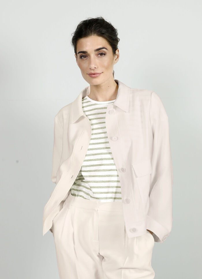 Blazer in Leinen-Optik 