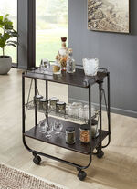 Klapp-Servierwagen mit Metallumrandung 