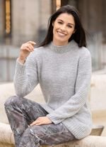 Longpullover mit zarter Paillettenzier 