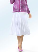 8-Bahnenrock mit glockig schwingendem Saum ECRU